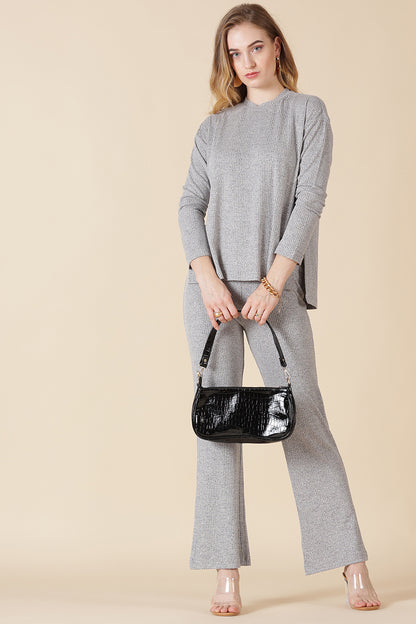 Grey 2-Piece co-ord Regular Fit Winter Set for Gipsy Women – Stylish & Cozy Winter Collection