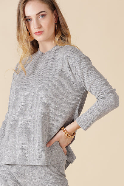 Grey 2-Piece co-ord Regular Fit Winter Set for Gipsy Women – Stylish & Cozy Winter Collection