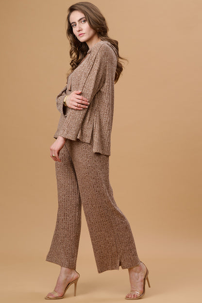 Brown 2-Piece co-ord Regular Fit Winter Set for Gipsy Women – Stylish & Cozy Winter Collection
