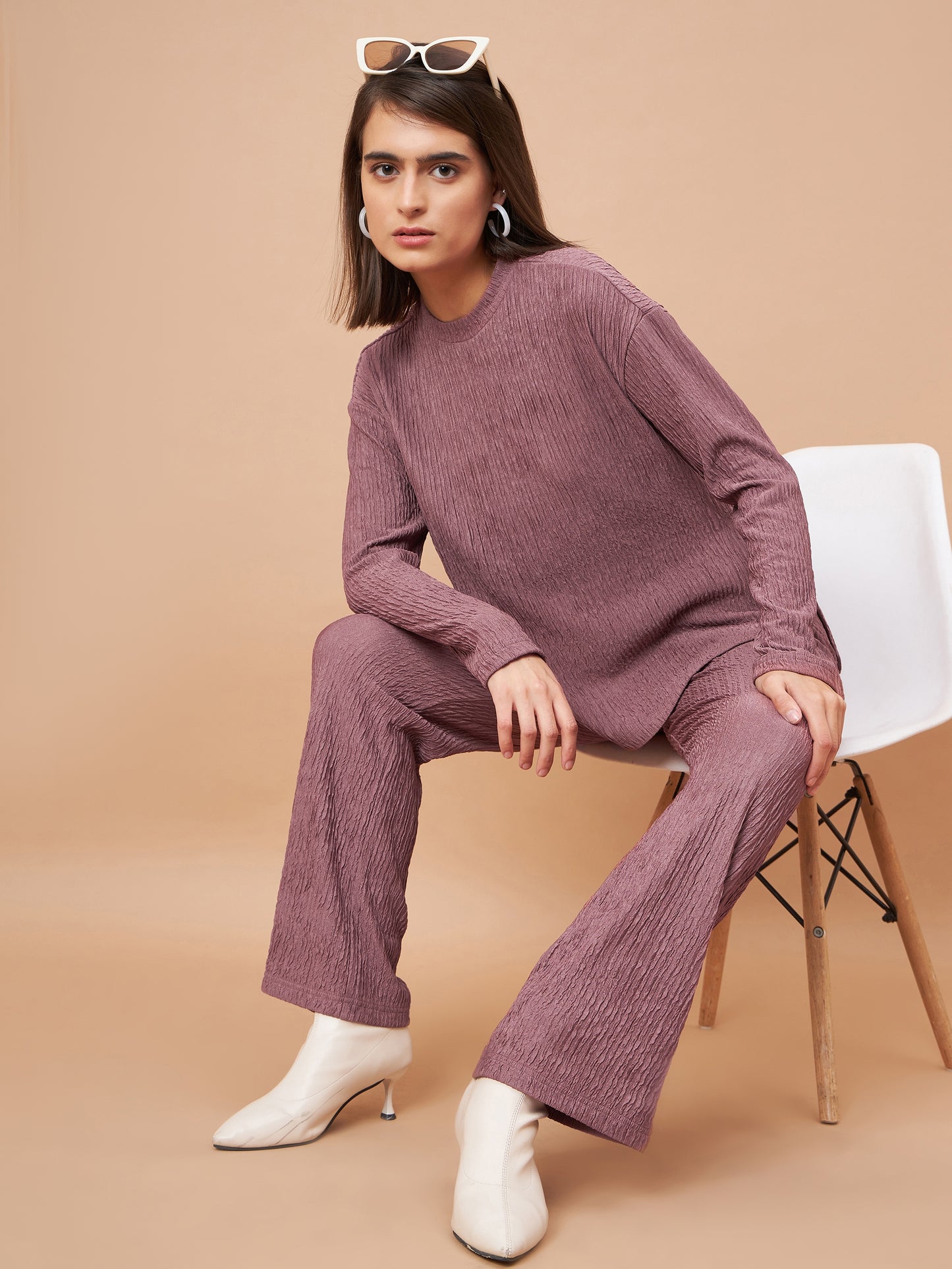 Aubergine 2-Piece Co-Ord Regular Fit Winter Set For Gipsy Women   Stylish & Cozy Winter Collection