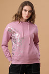 Onion Pink Regular Fit Sweatshirt for Gipsy Women – Stylish & Cozy Winter Collection