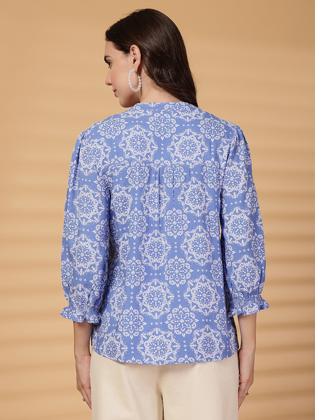 Gipsy Blue Printed Rayon Tunic