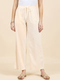 Gipsy Woman Bottom Wear Pant Regular Fit  Cotton/Poly Beige