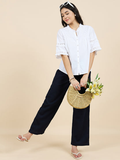 Gipsy Woman Bottom Wear Pant Regular Fit  Cotton/Poly Blue