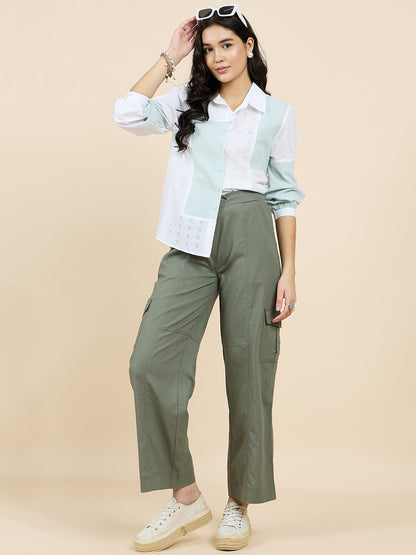 Gipsy Woman Bottom Wear Pant Regular Fit  Linen Olive