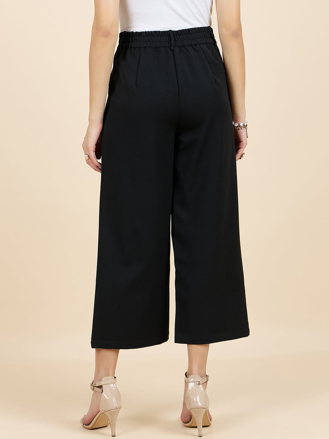 Gipsy Woman Bottom Wear Pant Regular Fit  Cotton Black