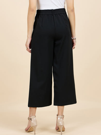 Gipsy Woman Bottom Wear Pant Regular Fit  Cotton Black