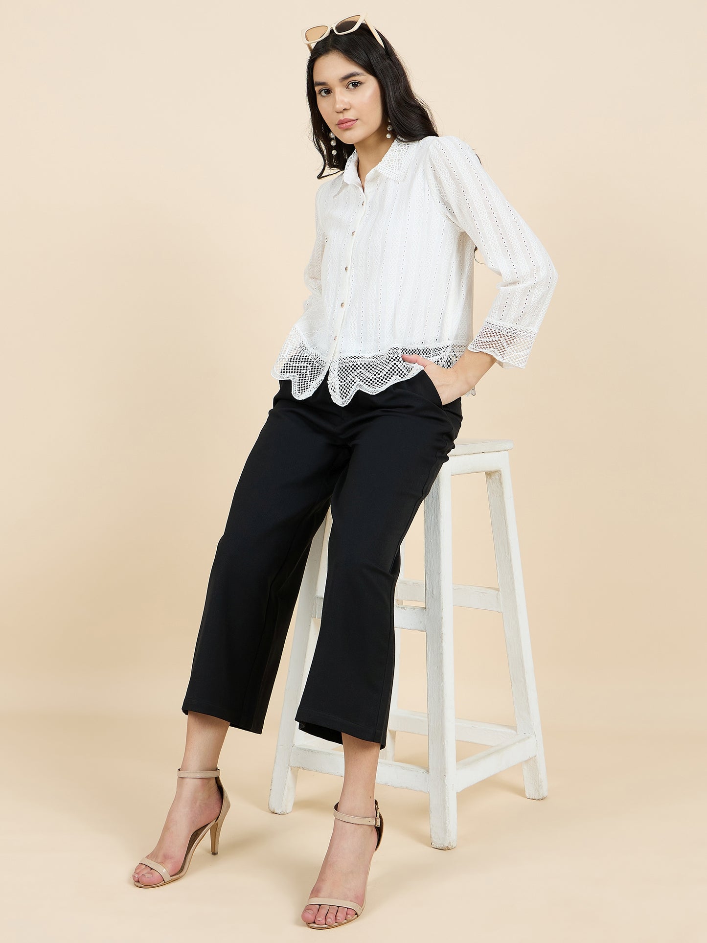 Gipsy Woman Bottom Wear Pant Regular Fit  Cotton Black