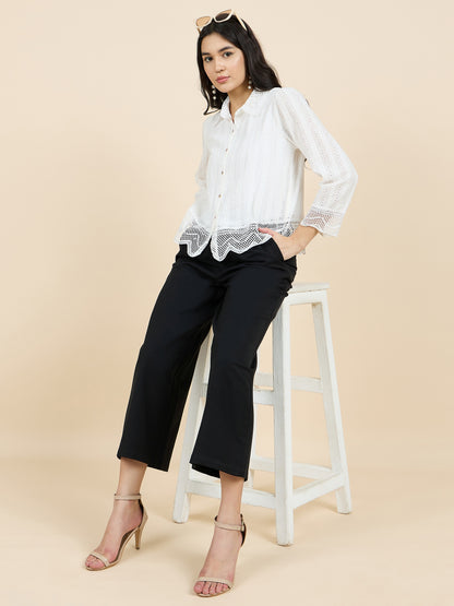 Gipsy Woman Bottom Wear Pant Regular Fit  Cotton Black