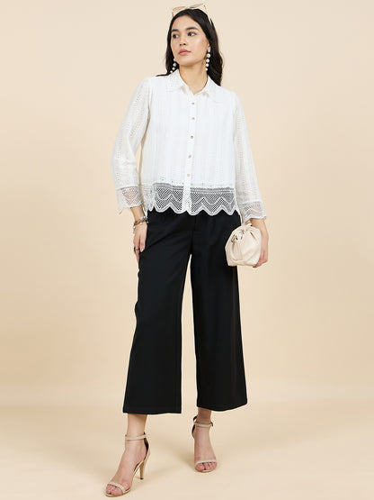 Gipsy Woman Bottom Wear Pant Regular Fit  Cotton Black