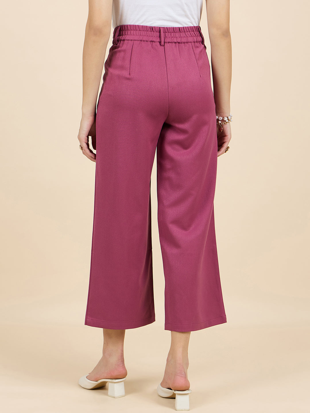 Gipsy Woman Bottom Wear Pant Regular Fit  Cotton Maroon