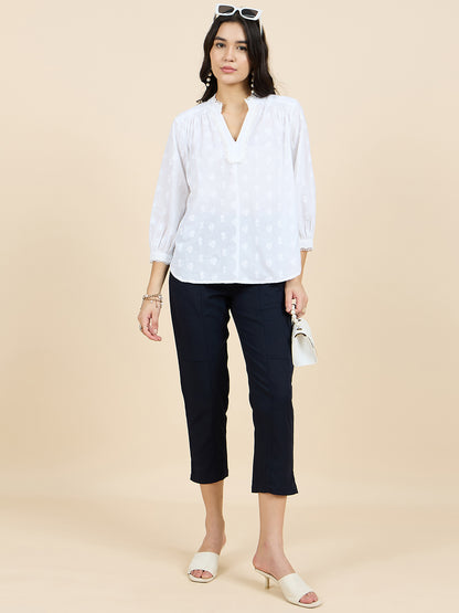 Gipsy Woman Bottom Wear Pant Regular Fit  Linen Navy