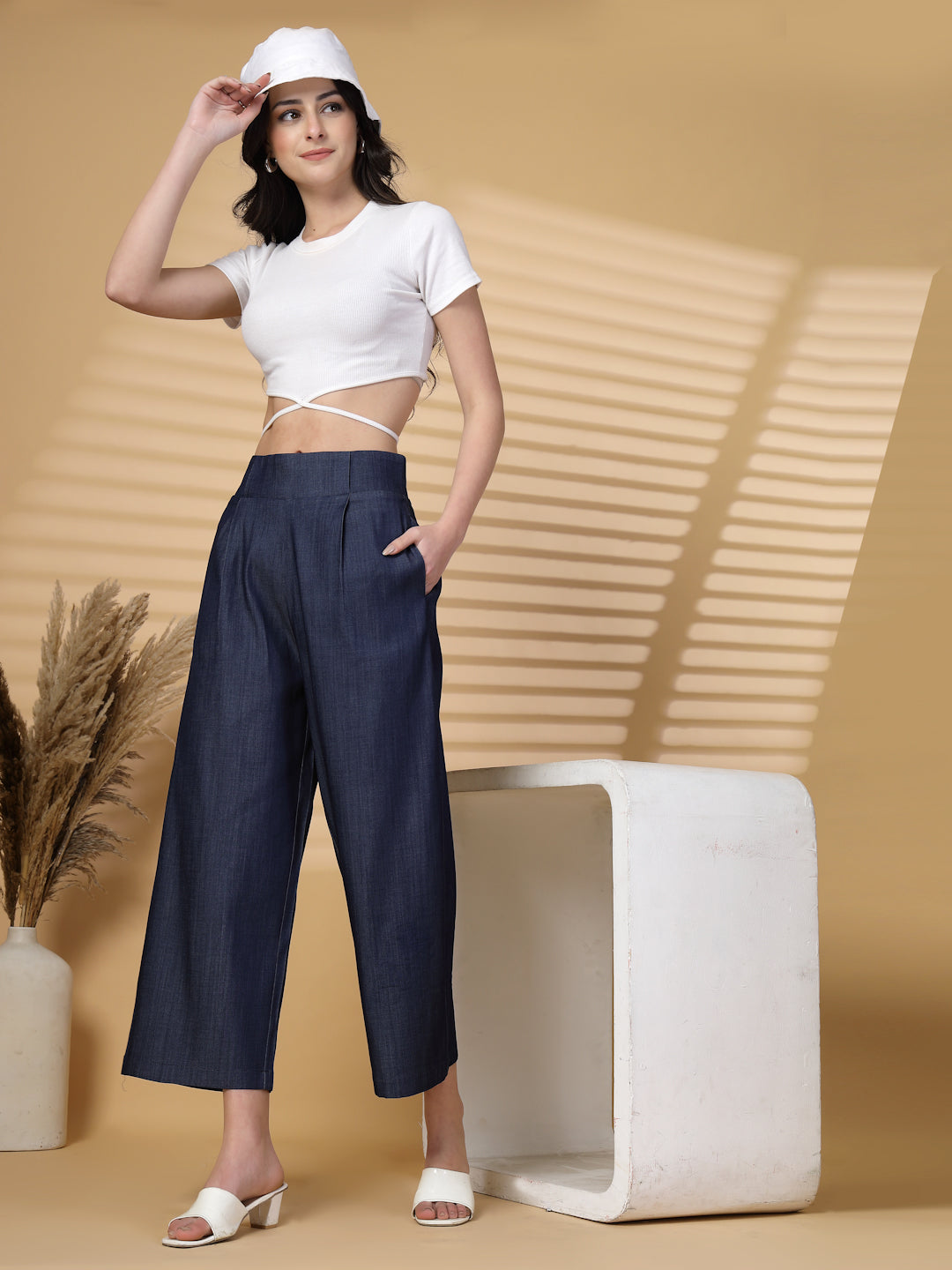Gipsy Indigo Elasticated Cotton Denim Pants