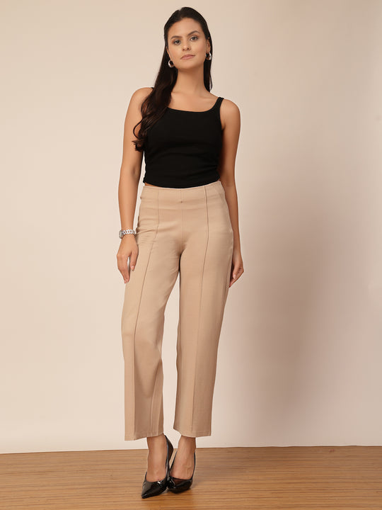 Gipsy Beige Regular Fit Pant