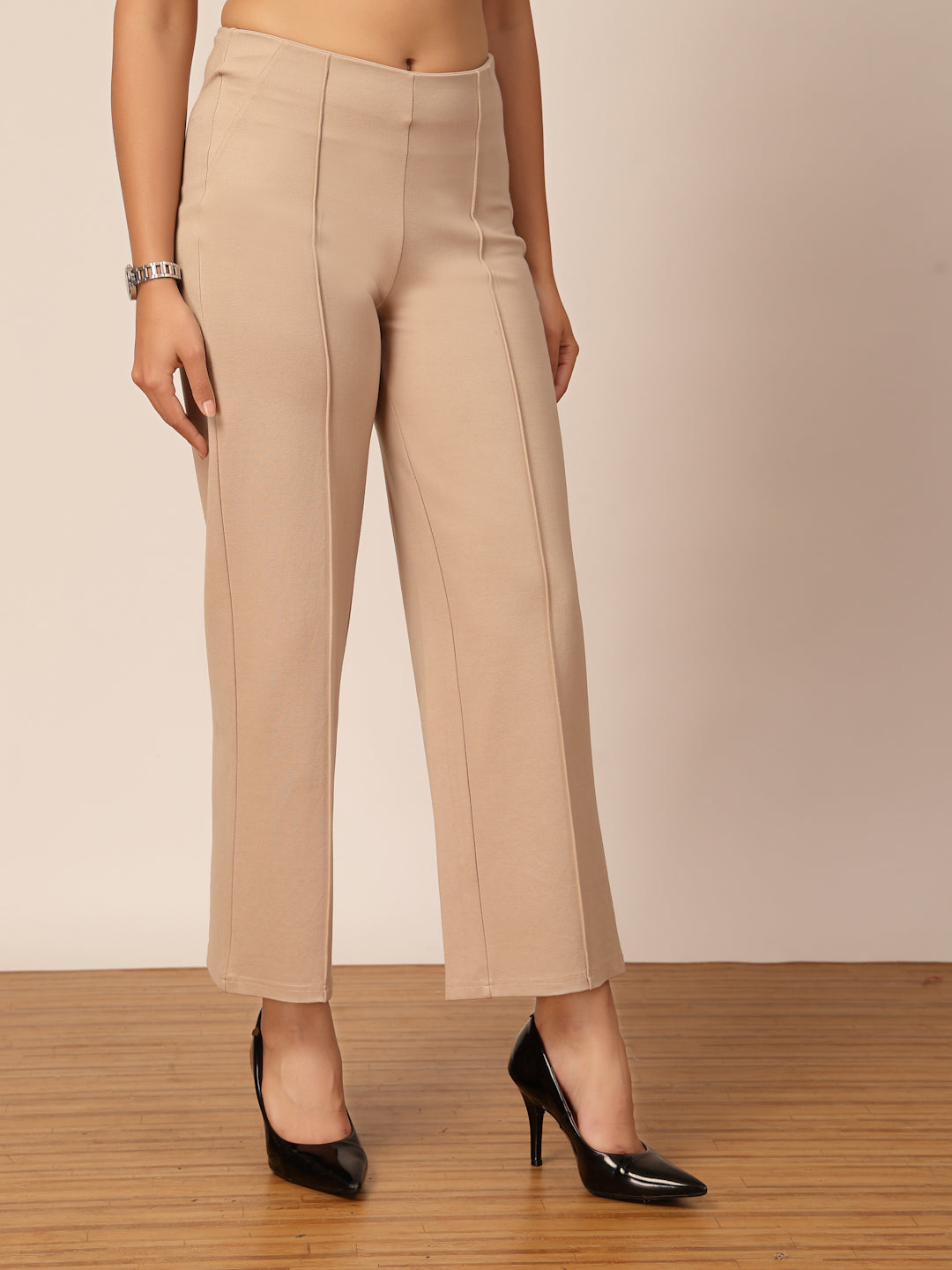 Gipsy Beige Regular Fit Pant