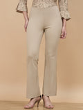 Beige Straight Fit Pant