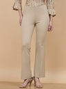 Beige Straight Fit Pant
