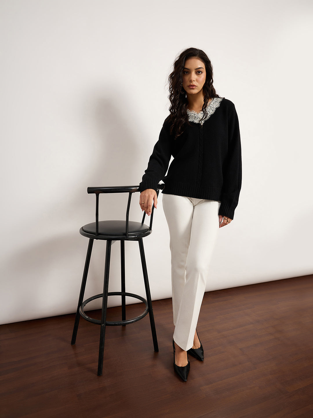White Flared Pants