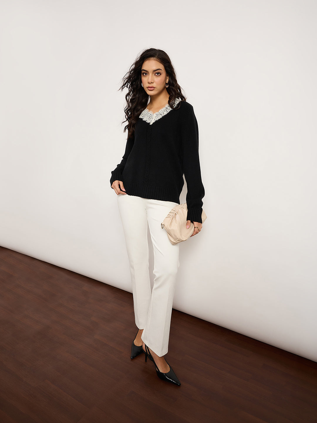 White Flared Pants