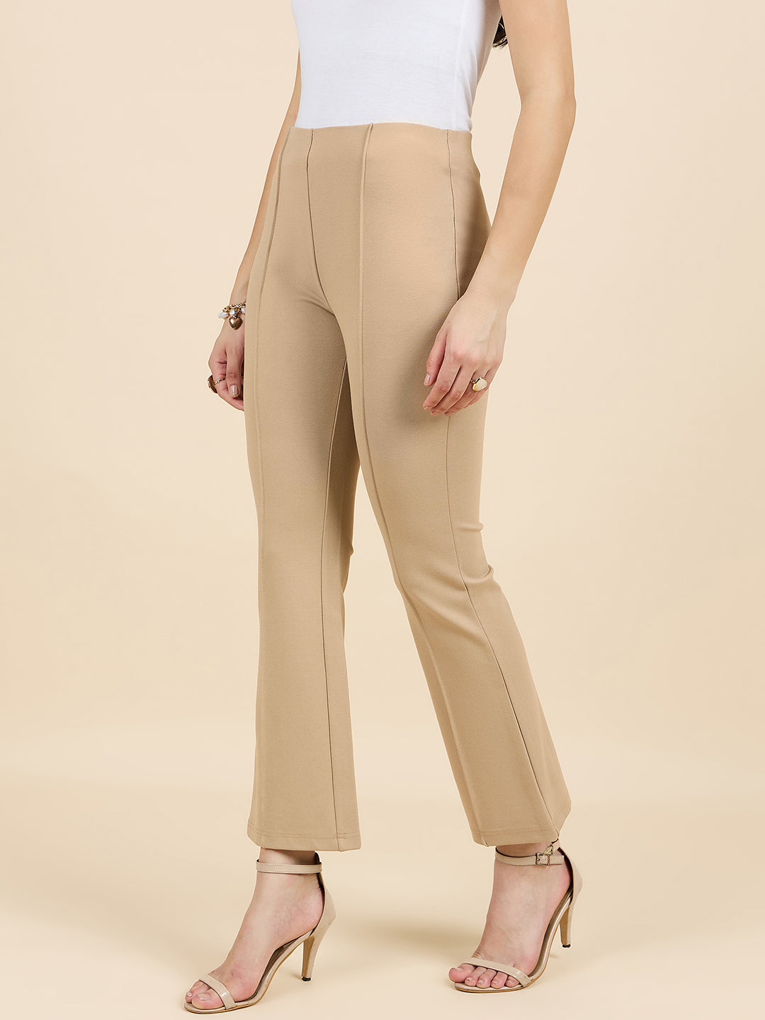 Gipsy Woman Bottom Wear Pant Regular Fit  Nr Knit Beige