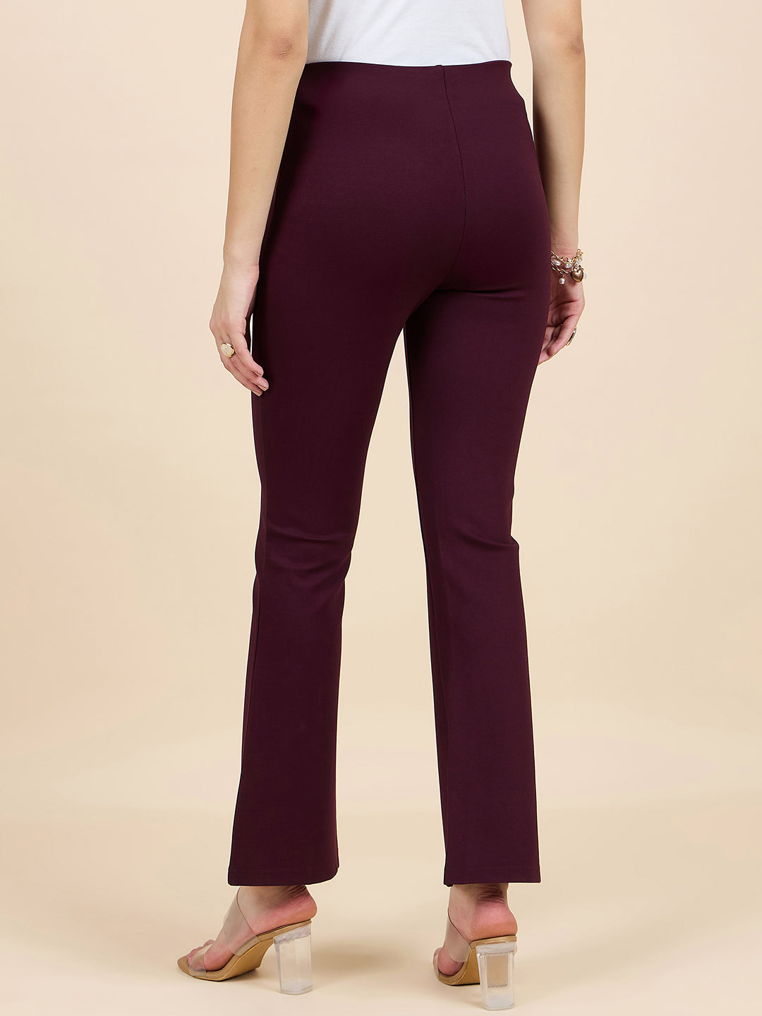 Gipsy Woman Bottom Wear Pant Regular Fit  Nr Knit Maroon