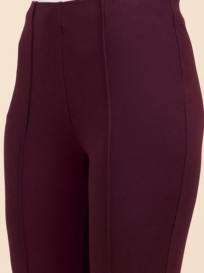 Gipsy Woman Bottom Wear Pant Regular Fit  Nr Knit Maroon
