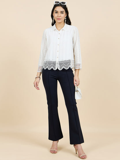 Gipsy Woman Bottom Wear Pant Regular Fit  Nr Knit Blue