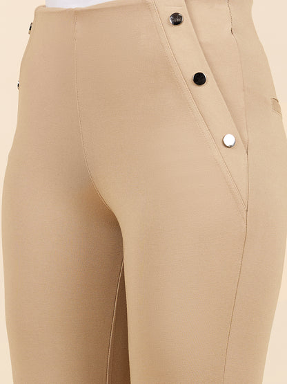Gipsy Woman Bottom Wear Pant Regular Fit  Nr Knit Beige