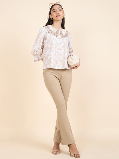 Gipsy Bottom Wear Ladies Pant Beige