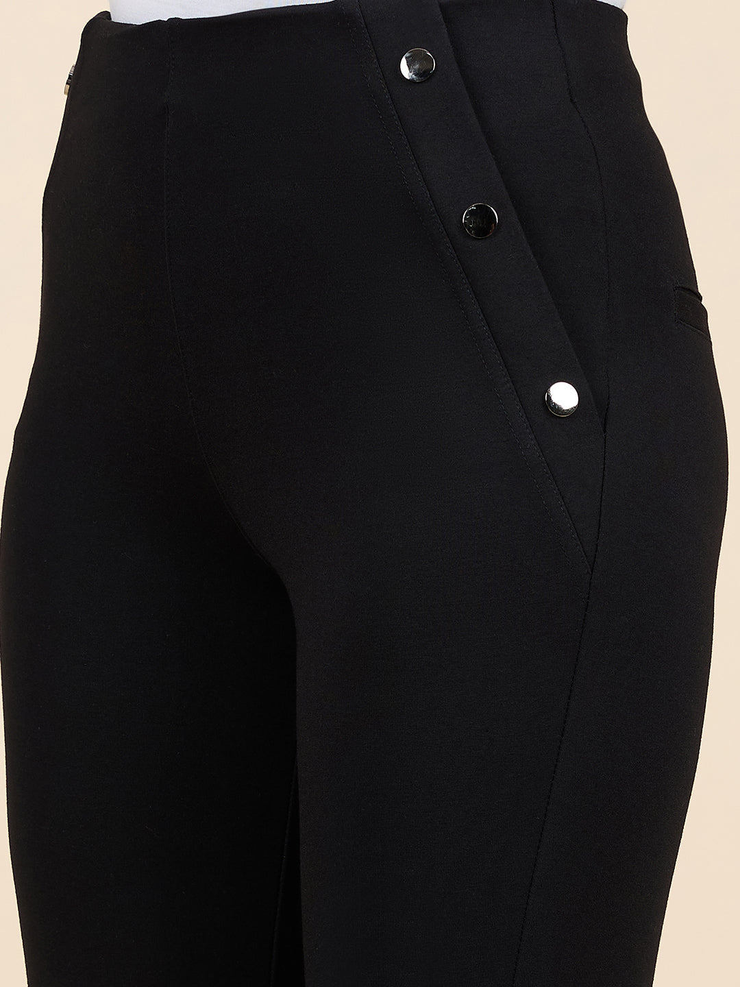 Gipsy Woman Bottom Wear Pant Regular Fit  Nr Knit Black