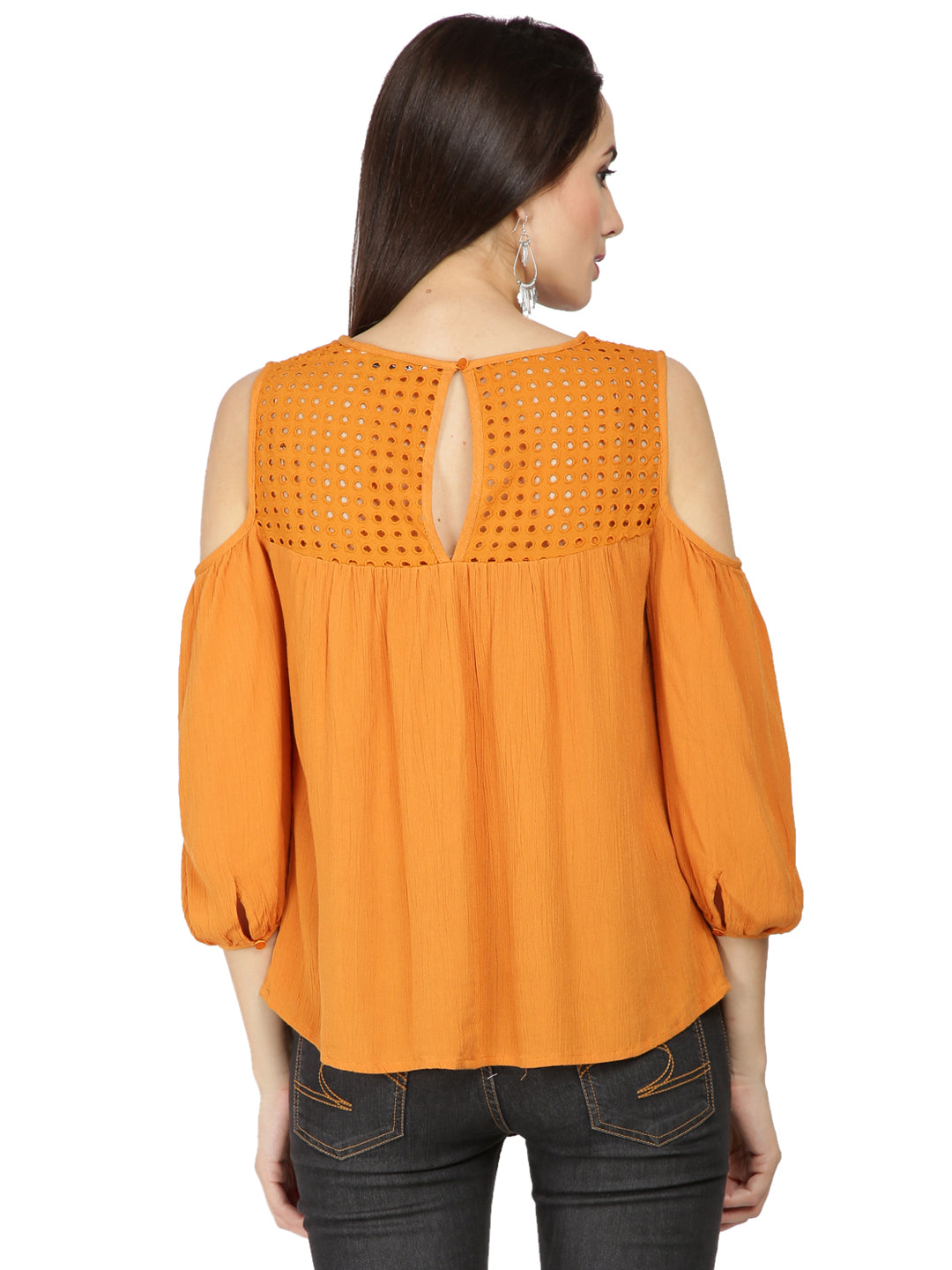 Gipsy Women Ginger Round neck Full Sleeves Top