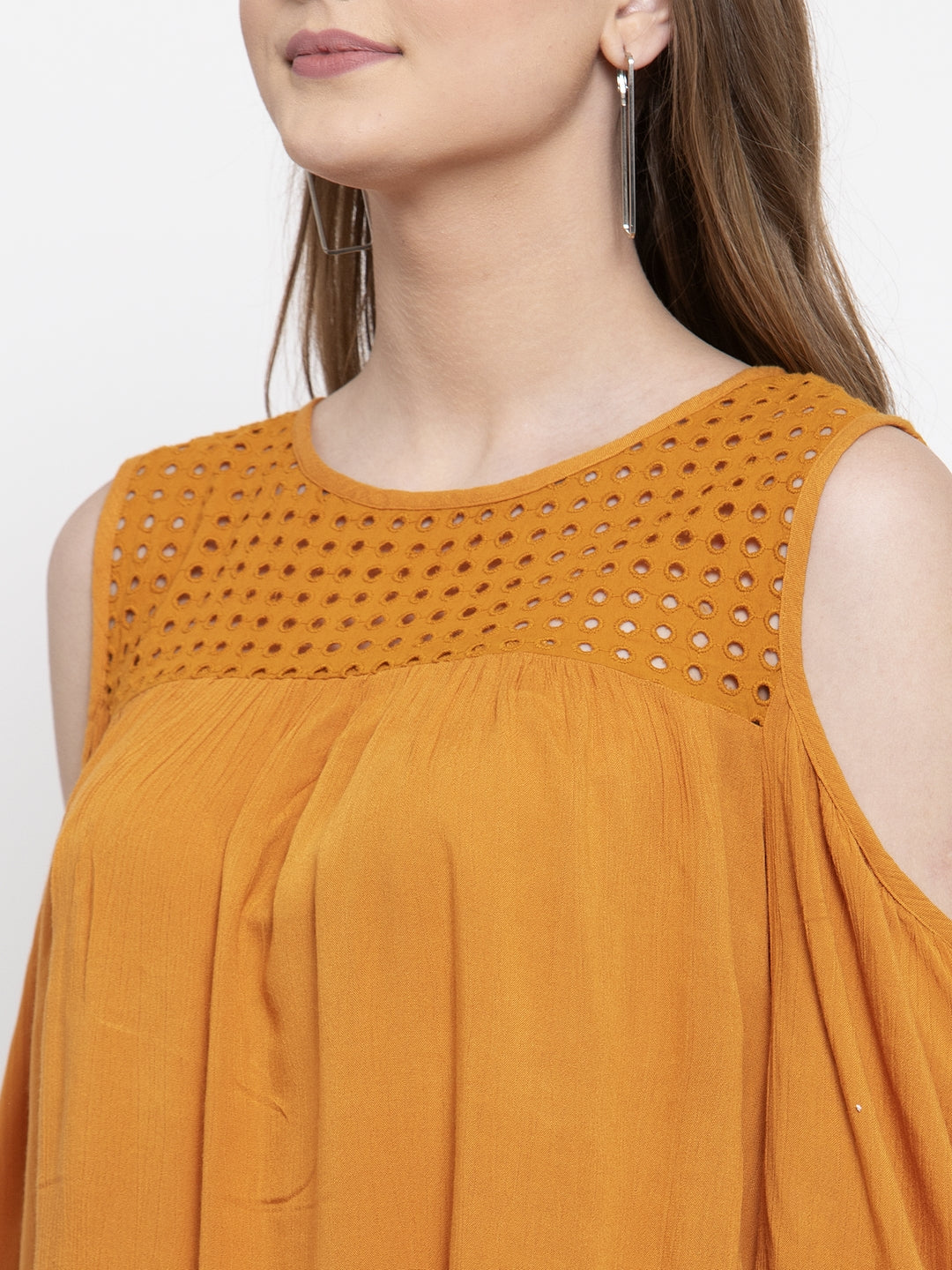 Gipsy Women Boat Neck Full Sleeves Top