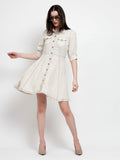 Gipsy Cream Net Linen Dress