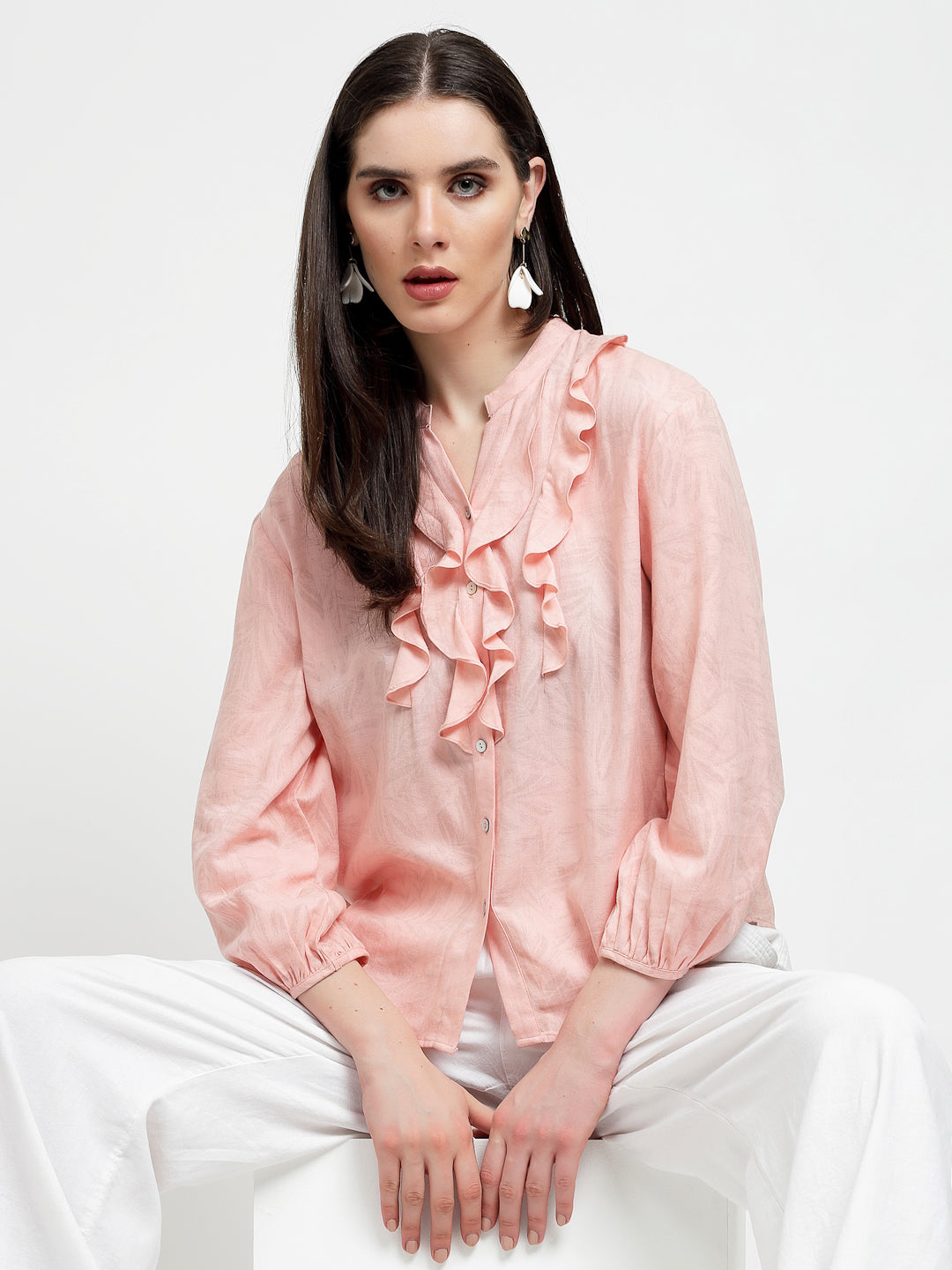Gipsy Peach Cotton Print Tunic
