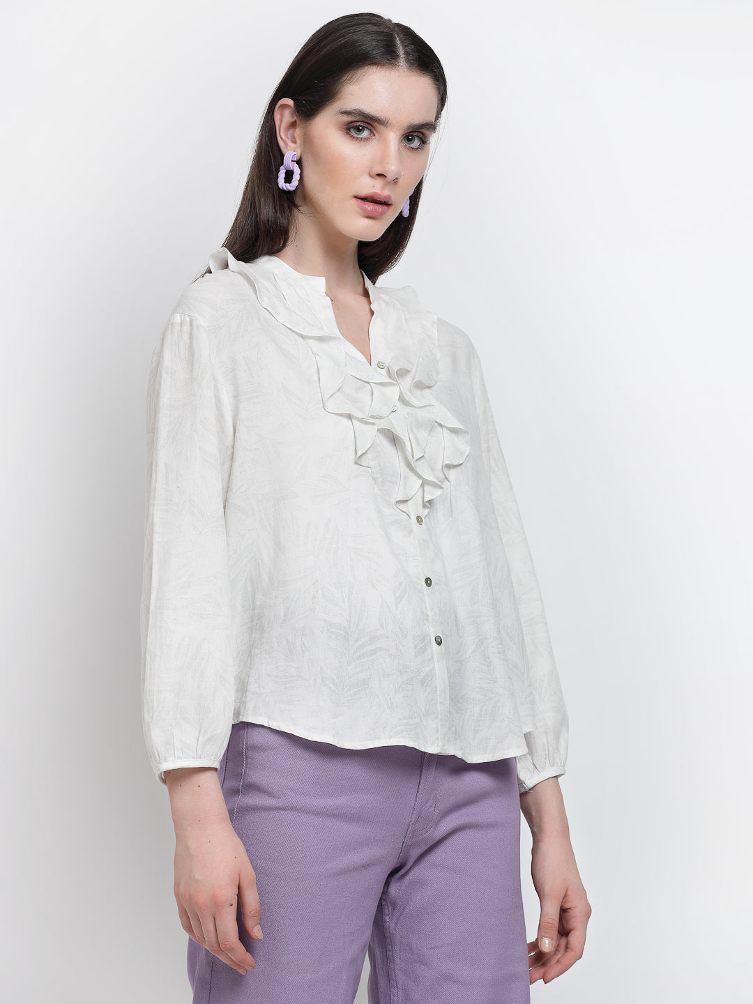 Gipsy White Cotton Print Tunic