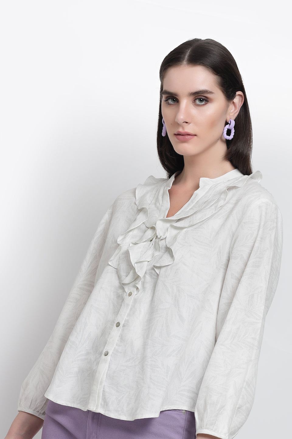 Gipsy White Cotton Print Tunic