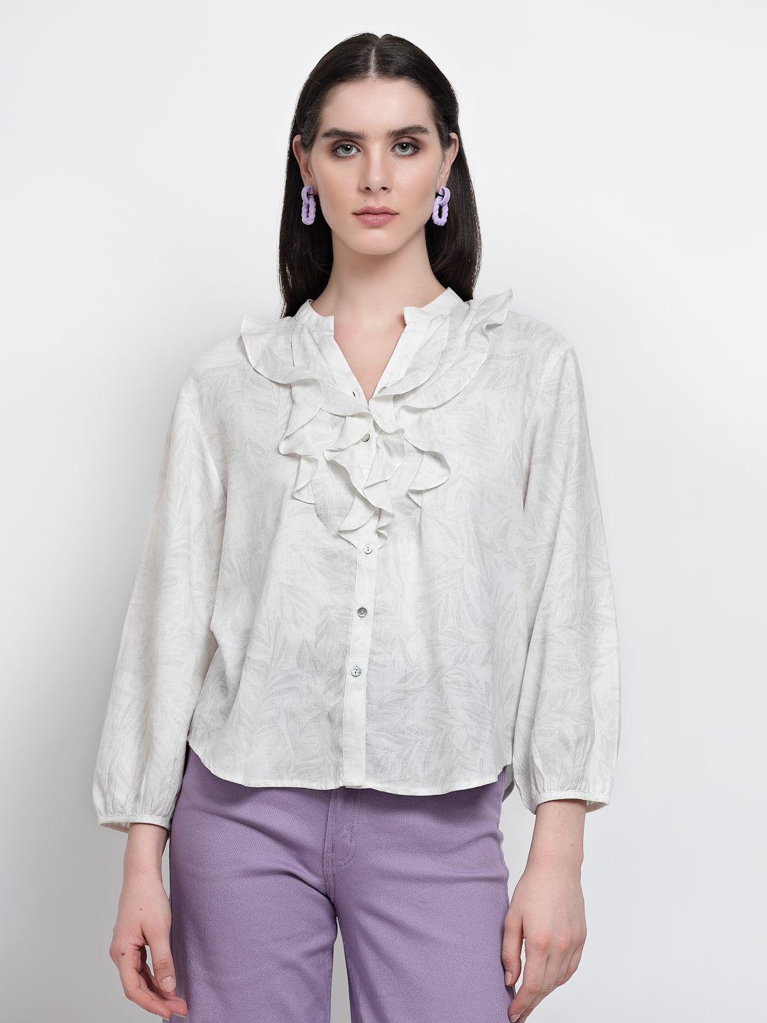 Gipsy White Cotton Print Tunic