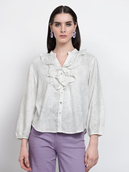 Gipsy White Cotton Print Tunic