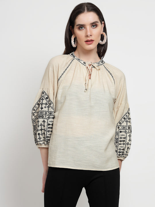 Gipsy Cream Linen Tunic
