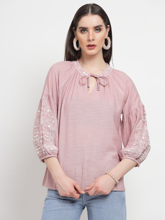 Gipsy Dusky Pink Linen Tunic