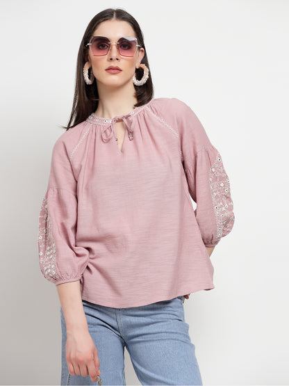 Gipsy Dusky Pink Linen Tunic