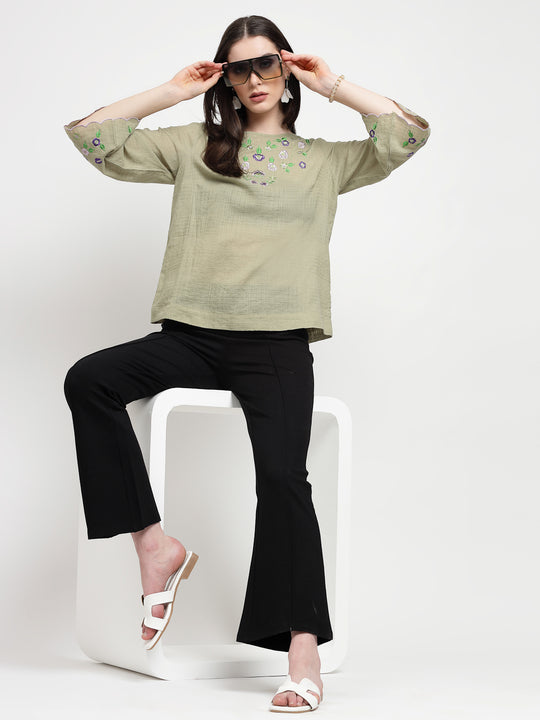 Gipsy Light Green  Cotton Tunic