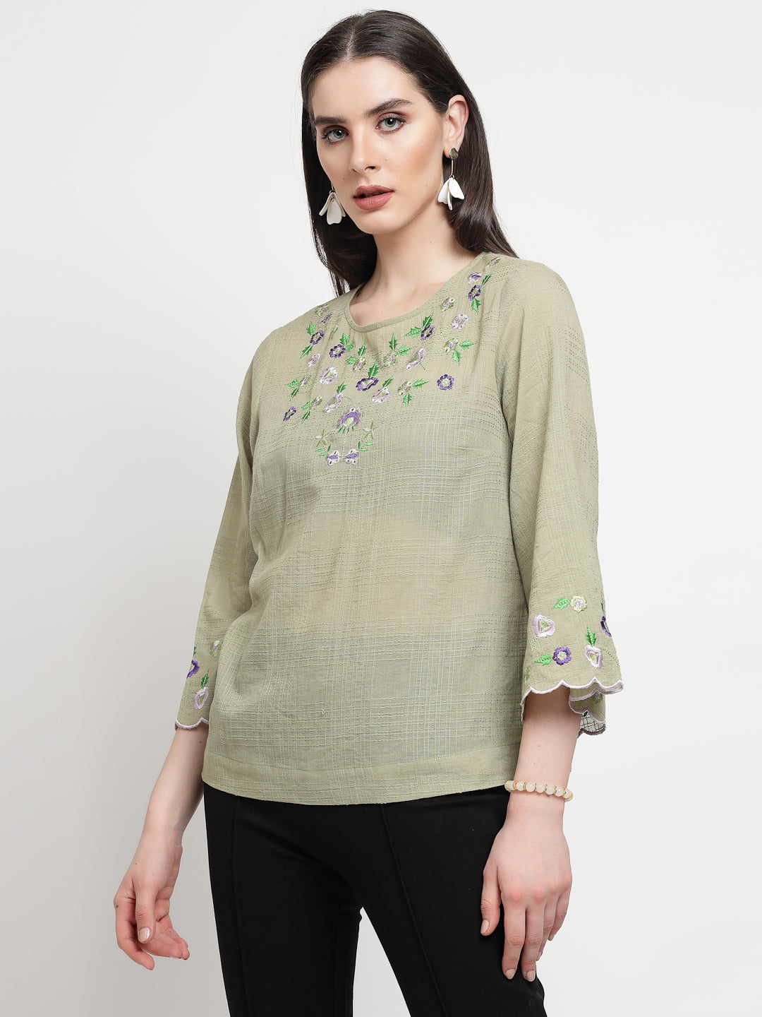 Gipsy Light Green  Cotton Tunic