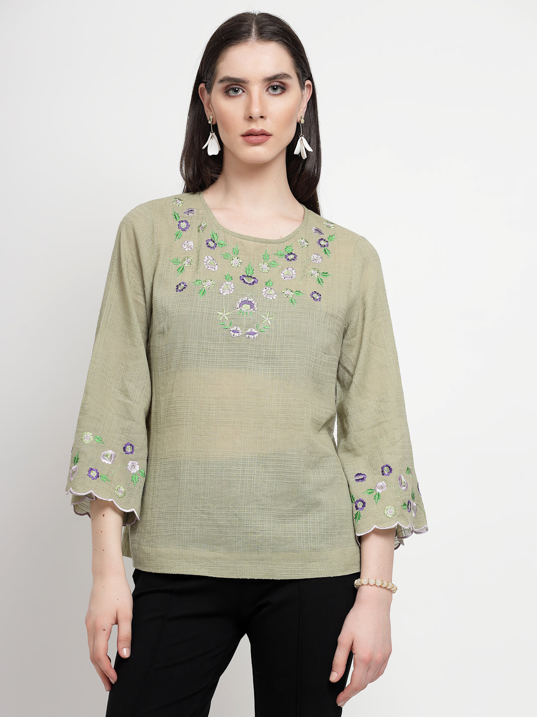 Gipsy Light Green  Cotton Tunic