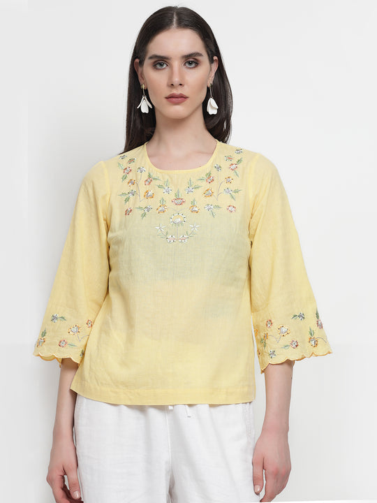 Gipsy Yellow Cotton Tunic