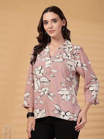 Gipsy Pink Floral Rayon Tunic