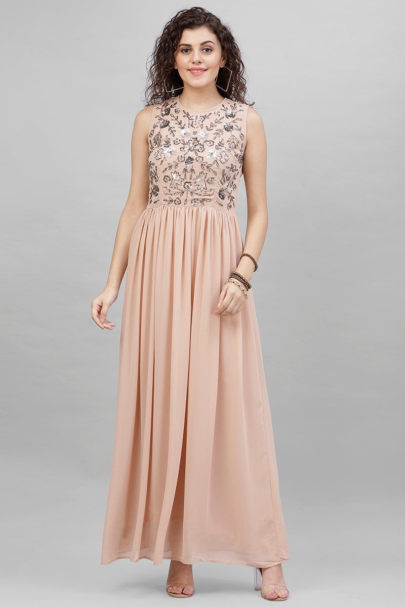 Gipsy Polyster Powder Beige Dress