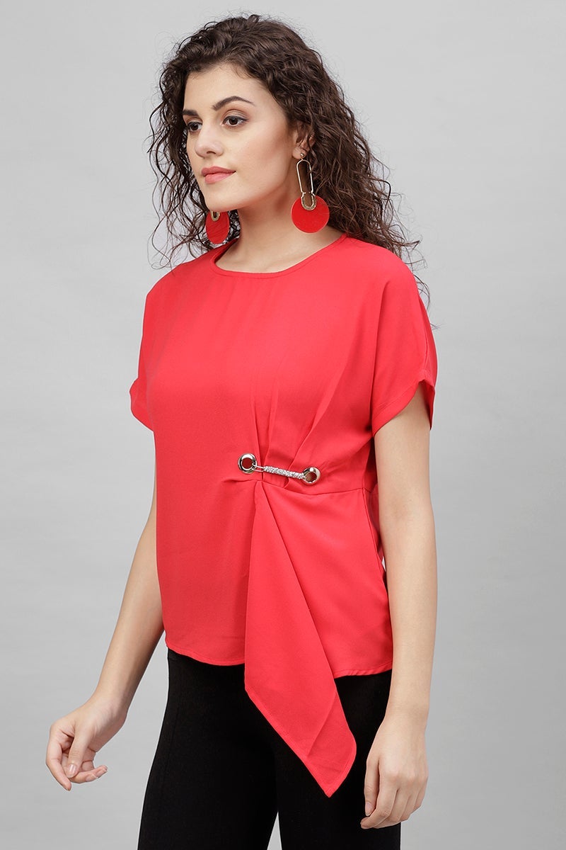 Gipsy Red Polyster Top