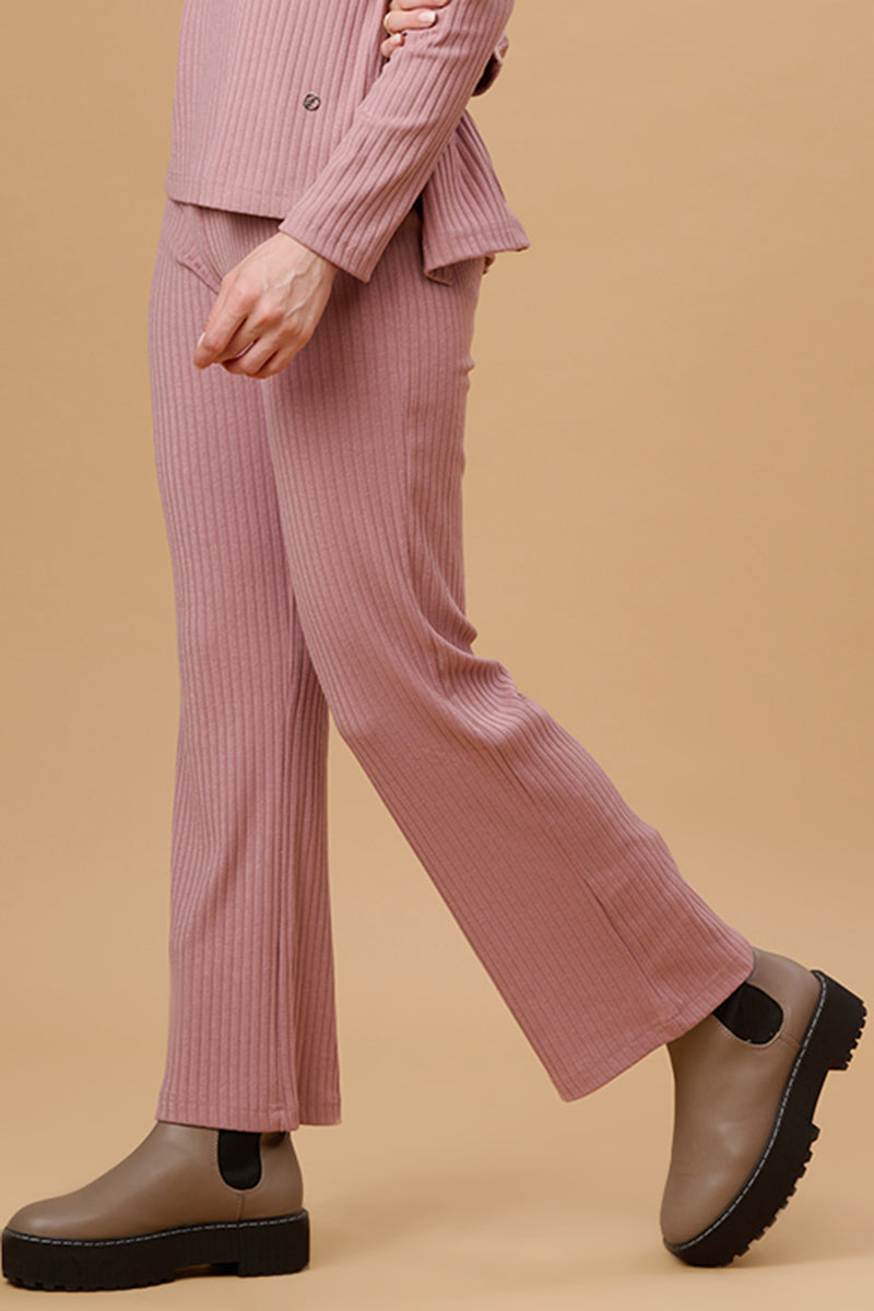 Gipsy Dusky Pink Poly Knit Co-Ord Pant