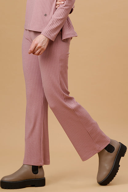 Gipsy Dusky Pink Poly Knit Co-Ord Pant